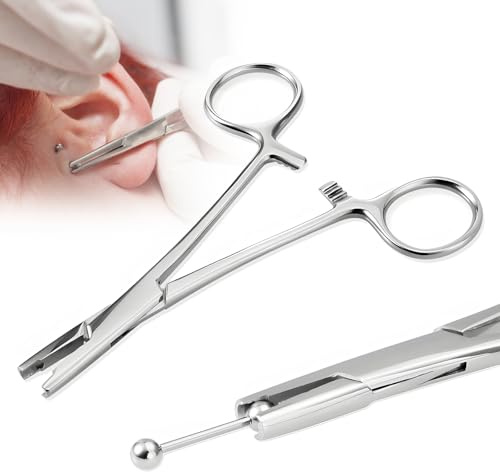 GAOUTO 3mm Loch Kugelzange Dermal Anchor Piercing: Piercing Zange für Kugeln Piercing, komfortabler Halt Microdermal Piercing für Ohrläppchen Kinn Zunge Nase und Augenbraue