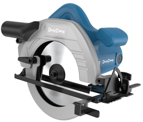 DongCheng Sega Circolare 1500W, Ø185mm, Profondità 64mm, 0-45° | 5300 giri/min, 3 Lame Incluse, con Cavo