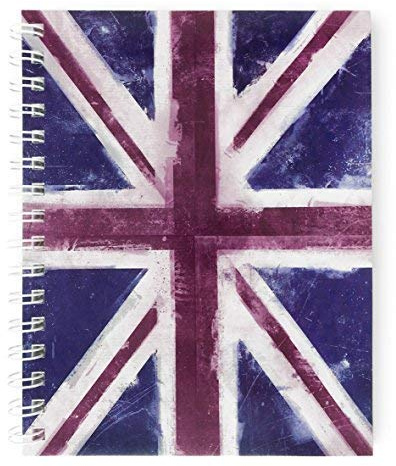 Monster Stationery - A5 Lined Notebook - 160 Perforated 80gsm Pages - Made in UK - Distressed Flag Series - Union Jack
