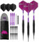 crazy-m Dartpfeile Soft dartpfeile 3 Stück 19 g Dartset Turnier Soft Tip Dartpfeile Set, Schwarz Beschichtete Metallfässer Darts (Soft Dartpfeile) mit Flights