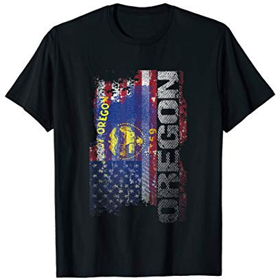 Oregon State USA Flag Souvenir Geschenk T-Shirt