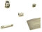KIT 50 PEZZI - Ferramenta GIUNZIONE Mobili - Barilotto 14MM + Grano M8 + Tirante + Coprivite (Coprivite Bianco)