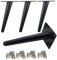Drenky 4 Stück Schräge Tischbeine, Metallschrankbeine, Kegel Möbelbeine, 201 Edelstahl,Schwarz, 10 cm Höhe, No-Slip Silent Base Platzierung für Sofas, Tische und andere Möbelbeine