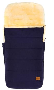 Fillikid Winterfußsack Bernia Lammfell Exklusiv Kinderwagen, Buggy | Winterfußsack wind- & wasserabweisend | Warmer Kinder Fußsack echtes Lammfell herausnehmbar | Baby Fußsack ab 0 Monate