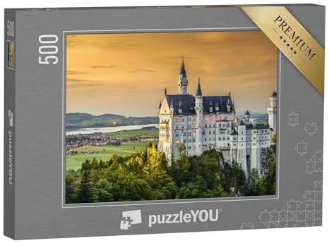 puzzleYOU: Puzzle 500 Teile „Schloss Neuschwanstein, Bayern, Deutschland“ – aus der Puzzle-Kollektion Bayerische Alpen