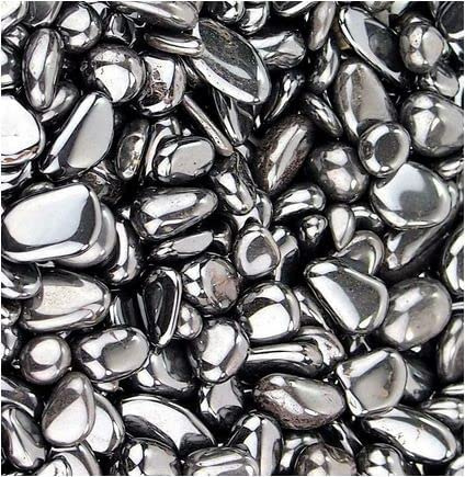 Hämatit (Hematit) Premium Entladesteine (400g) 4-tlg Set zur Reinigung & Entladung von Heilsteinen, Edelsteinen, Schmuck 1. Qualität auch für Edelsteinwasser geeignet. Mit Täschchen HE400