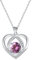 Hifeeled Collana Cuore Donna Argento 925 con Viola Zirconia,Regolabile |45cm+5| Catene Anallergica, Gioielli Donna Regalo Originale