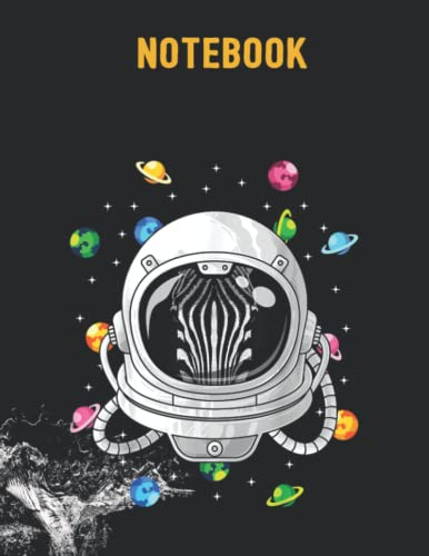 Zebra Astronaut Animal Deep In Space Cosmic Universe Notebook 140 Pages 8.5x11in