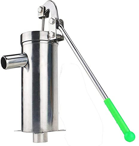 Stainless Steel Manual Well Pump Deep Well Hand Pump Garden Hand Water Pump for Home Yard Ponds Garden Outdoor Well Farm Irrigation(Size:Pump+4 Leather Bowls)