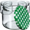 KADAX Lot de 50 bocaux à confiture avec couvercle à visser - 330 ml - Pour confitures, confitures, miel, avec couvercle à visser - Vert à carreaux