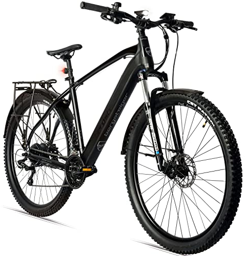 Bergsteiger Cannock 27,5 Zoll E-Bike mit 250 Watt Motor, Hydraulikbremsen, Aluminium Ebike Mountainbike Herren & Damen, Farbdisplay, Elektrofahrrad mit 24 Gang-Schaltung