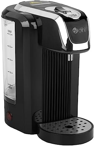 Dihl Instant Hot Water Dispenser – Water Boiler with Removable 2.5L Water Tank and Drip Tray 2600W Black Rapid Boil Kettle