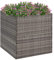homiuse Jardinera ratán sintético Gris 80x80x80 cm Jardinera Rectangular Huerto Urbano Exterior Maceteros Grandes Exterior Macetas Exterior Grandes Maceta Rectangular Jardineras Exterior