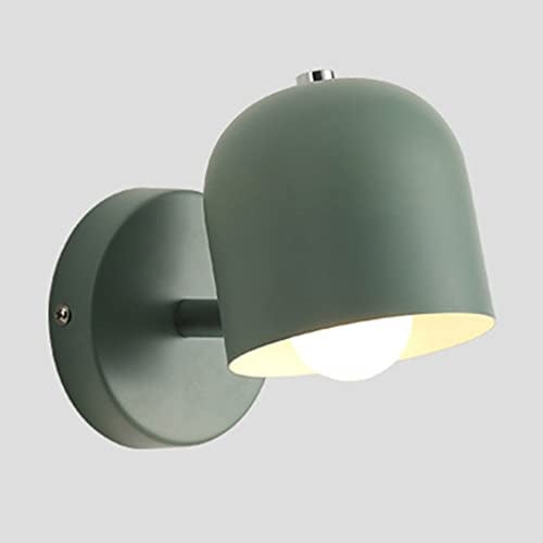Mengjay Wandleuchte Innen Wandlampe Metall Vintage E27 Wandleuchten Retro Industrial Lampenschirm Nachtlicht Beleuchtung für Innen Modern Wandleuchte für Schlafzimmer,Treppen, Korridor (Grün)