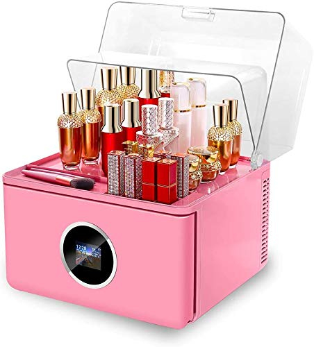 NMNMNM Réfrigérateur cosmétique Portable pour Soins de la Peau - Température constante pour Chambre à Coucher, Bureau, Bar, 30 L, Rouge (Rose)