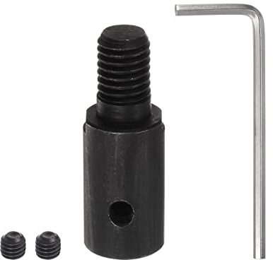 sourcing map Winkelschleifer Motor Wellenkuppler M10 5mm Hülse Säge Klinge Verbinden Sägeblatt Adapter Dorn Dorn Anschluss Stab mit L Form Schlüssel