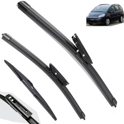 Limpiaparabrisas delantero y trasero compatible con Citroen C4 Grand Picasso C4 Picasso MK1 2008-2013 Parabrisas 303014