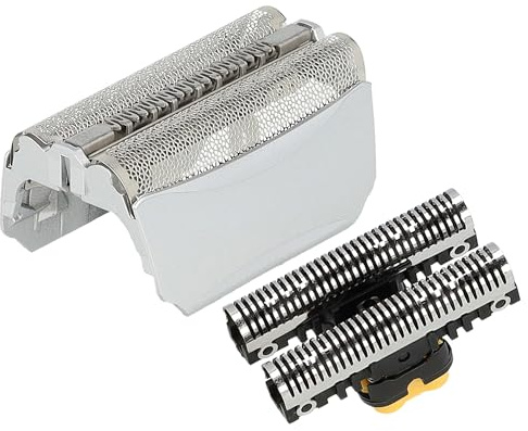 vhbw Kombi-Pack Scherteil kompatibel mit Braun 8991, 8998, 8995, Contour, Contour Pro Elektrorasierer, Folie + Messerblock, silber