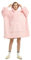 SASIGAYA Hoodie Decke für Damen Kuscheldecke Oversized Weich Pullover Sweatshirt Übergroßer Rosa Stern Sherpa Kapuzenpullover für Damen Flauschige Flanell TV-Decke mit Ärmel Tragbar Ganzkörperdecke