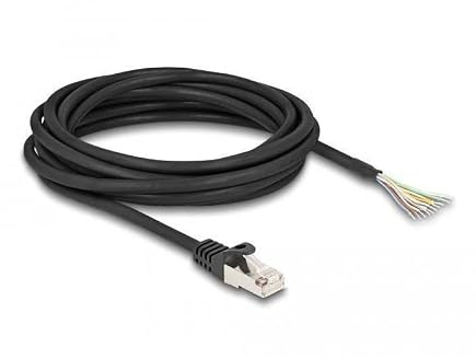 DeLOCK Kabel RJ50-Stecker auf offene Enden, S/FTP, 5 m, schwarz