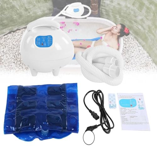 vanenferse Portable Machine De Spa De Masseur Bouillonnant, Machine De Soin À Bulles D'ozone, Tapis De Bulle De Massage De Baignoire Tanche avec Fond À Ventouse pour Maison De Soulagement du Stress