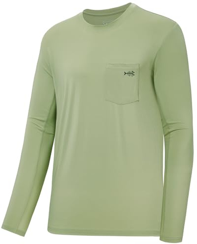 Bassdash Herren UPF 50+ Performance Langarm T-Shirt UV-Sonnenschutz Angeln Wandern Sport Shirts