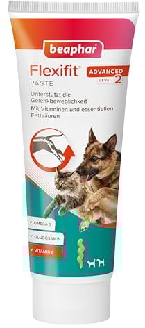 BEAPHAR - Flexifit Paste Für Hunde Und Katzen - Unterstützt Die Gelenkbeweglichkeit Und Vitalität - Mit Vitamin C, Glucosamin, Omega 3 Und Vitamin E - 250 g