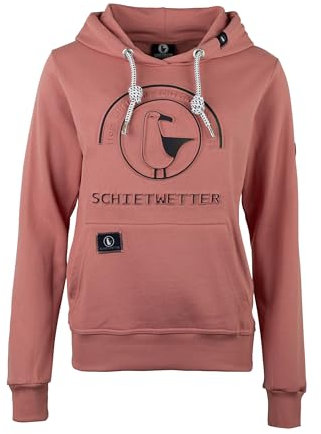 SCHIETWETTER Damen Hoodie NOLA Nordstern, Kapuzenpullover für Frauen, Sweater, Sweatshirt, Langarm mit Kapuze, 3D-Druck Pale pink 46