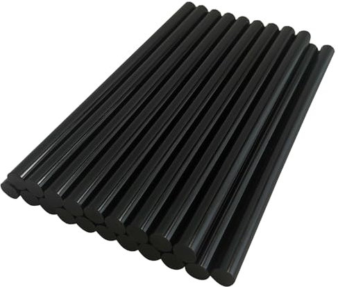 Raintwo 20 Pz Colla a Caldo Bastoncini 200mm x 10mm Nero Adesivo per Pistola Colla a Caldo