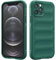 Custodia Compatibile con iPhone 12 Pro, Silicone Custodia per Tutto il Corpo, Copertura Antiurto con Fotocamera Protettivo, Cover Morbida al Tatto - Verde Scuro