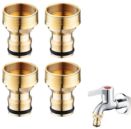 4 Stück Gardena Wasserhahn Adapter,Wasserhahn Adapter,Universal-Wasserhahnanschluss,Adapter Wasserhahn Gartenschlauch,Wasseranschluss Adapter Für Die Meisten Wasserhahn-Wasserleitungsanschlüsse