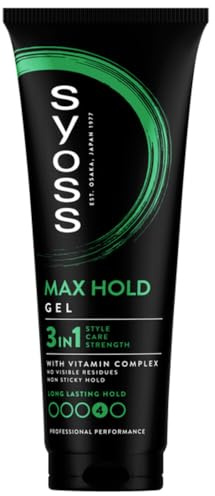 6er Pack - Syoss Styling Haargel 3in1 mit Vitaminkomplex, Halt 4 – Max Hold – 250ml