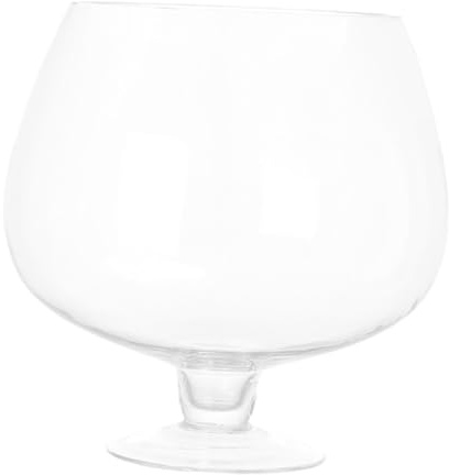 Kisangel Transparentes Glas-goldfischbecken Kleines Aquarium Dekoratives Tisch-Aquarium Für Fische Und Pflanzen Durchsichtiger Behälter Für Aquarien Und Hydrokultur
