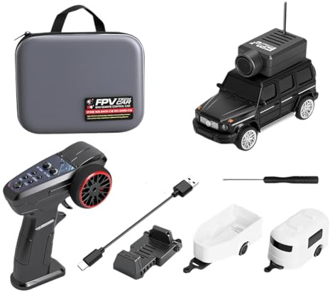 Eieenotee Mini Racing Car 1:64 Scale 6406-C FPV VTX Kit RC Car 2.4G 720P HD Camera App Controlled Photos+ Videos+ VR Built-in Gyroscope Gyro B