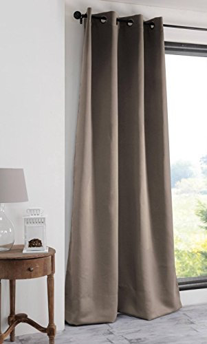 LOVELY CASA r61840003 Notte Vorhang Blickdicht Polyester Leinen 250 x 135 cm