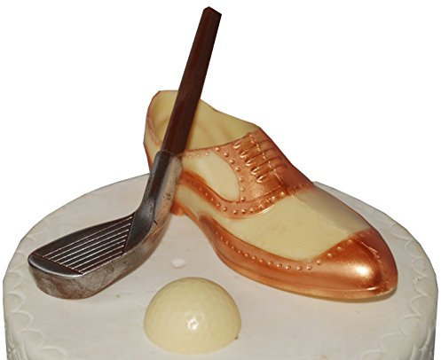 Chocolate Golf Set Handmade Set from Belgian White/Milk Chocolate Gift or Cake Decoration Topper