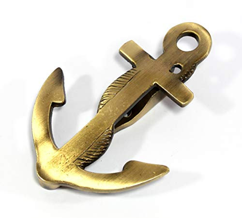 eSplanade Imperial Guardian Angular Kolonialstil Wächter Türklopfer Anker Golden