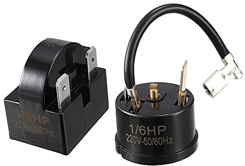 sourcingmap Refrigerator Start Relay 33 Ohm 3 Pin + Compressor Thermal Overload Protector