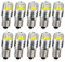 Ruiandsion 10pcs 2W COB 3V E10 LED de mise à niveau de remplacement de l'ampoule pour lampes de poche torche phare Lampe frontale, Blanc