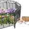 Amagabeli Garden Home-Decorative Garden Fence Gate Border-Heavy Duty Tall Rustproof Fencing Animal Barrier Iron Edge Outdoor Landscape Folding-111 CM(H) x91 CM(W)-4 Panels-Black