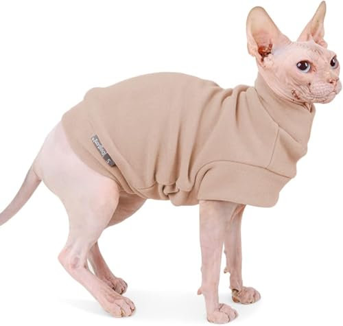 Hund Pullover - weiche und warm T-Shirt Hunde Frühling Kleidung Mantel Katzenpullover für mittelgroße Hunde L Beige