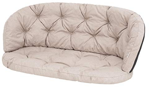 PillowPrim Kissen für Rattangarnitur, Rattangruppe, Bankauflagen Kissen Set Freizeit Kissen Polster Sonnenbänke, Sofakissen 100x50x38 cm Beige