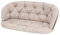 PillowPrim Kissen für Rattangarnitur, Rattangruppe, Bankauflagen Kissen Set Freizeit Kissen Polster Sonnenbänke, Sofakissen 100x50x38 cm Beige
