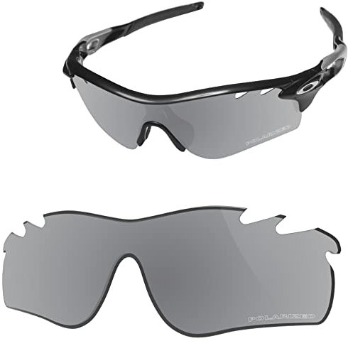 Vaep Verres de rechange en polycarbonate pour Oakley RadarLock Path Vented OO9206 - Polarisés élargis, Argent titane, RadarLock Path Vented