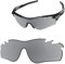 Vaep Verres de rechange en polycarbonate pour Oakley RadarLock Path Vented OO9206 - Polarisés élargis, Argent titane, RadarLock Path Vented