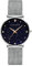 Montre femme Zwini étanche à quartz pour femme avec bracelet en acier inoxydable or rose élégant cadran bleu ciel étoilé, Bracelet