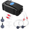 Flintronic Aquarium Luftpumpe, 8W 2-ausgänge Leise Aquarium sauerstoffpumpe, 2 * 3L/min Einstellbares Pumpe für 5-300L Fish Tank, mit Rückschlagventil, 200cm Silikonschlauch, Luftstein und T-Stecker