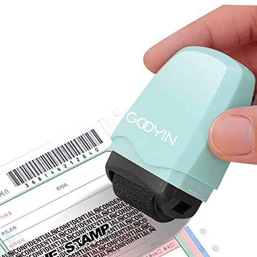 tuli Sicherheitsrollenstempel,Schützen Sie Ihre ID-Stempelrolle - Sicherheitsstempel Identity Protection Roller Stamper für ID-Datenschutz