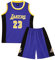 Huniam Jungen 2er-Set Basketball Trainings Ärmellos Trikot und Hose, Basketball Kleidung Kinder, Jungs Jersey (Lila, 5-6 Jahre)
