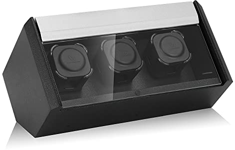 Luxwinder Uhrenbeweger Carat für 3 Uhren Watch Winder for 3 Watches Black
